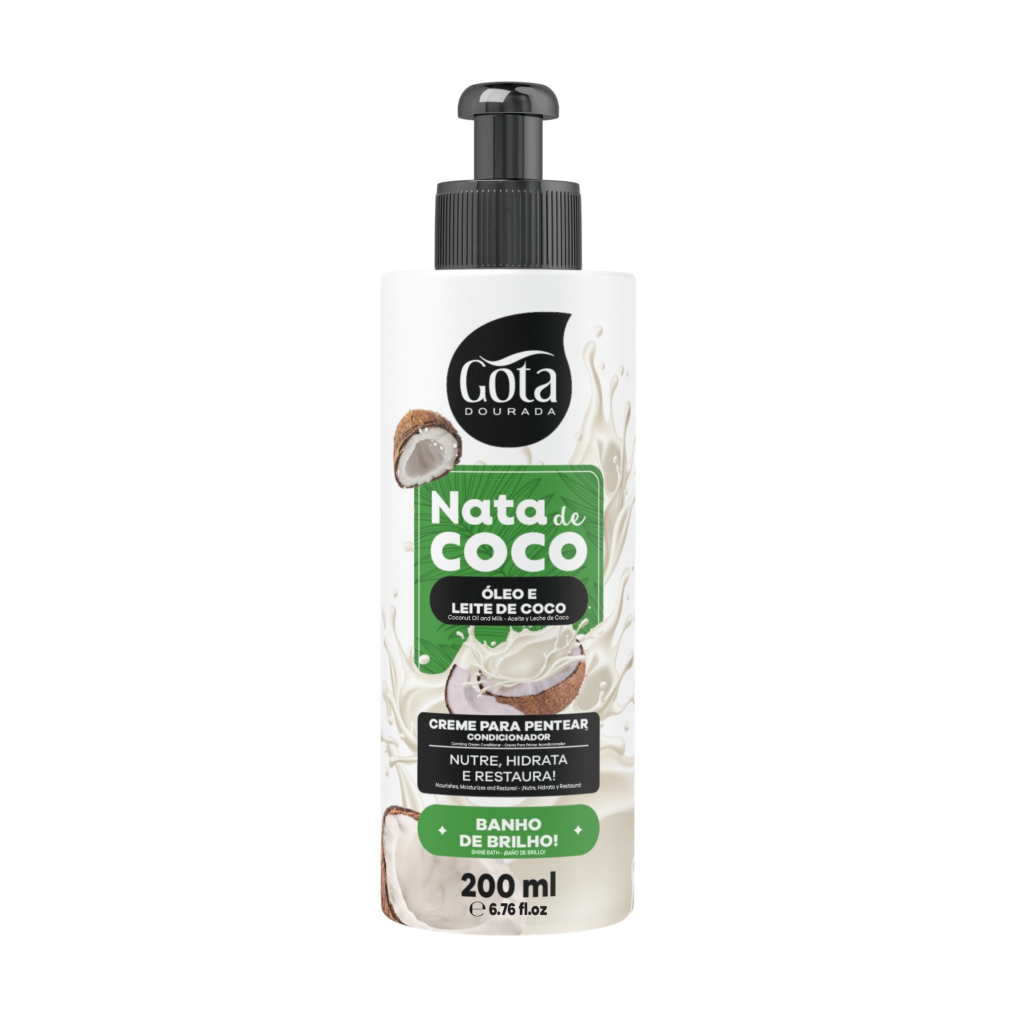 Gota Dourada Nata De Coco Creme de Pentear 200ml