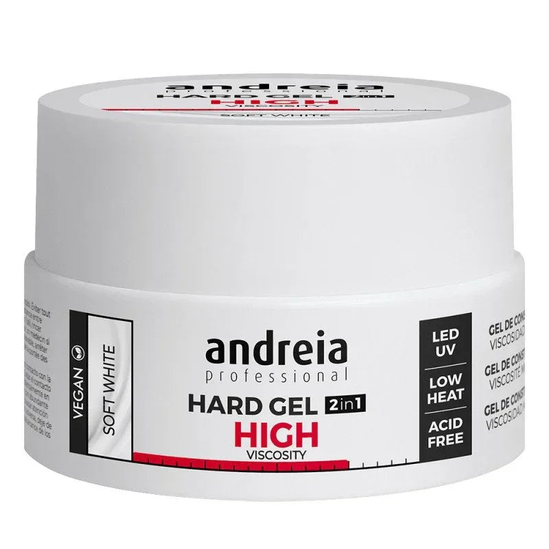 Andreia Hard Gel 2 em 1 Soft White 44g - Ilha dos cosméticos