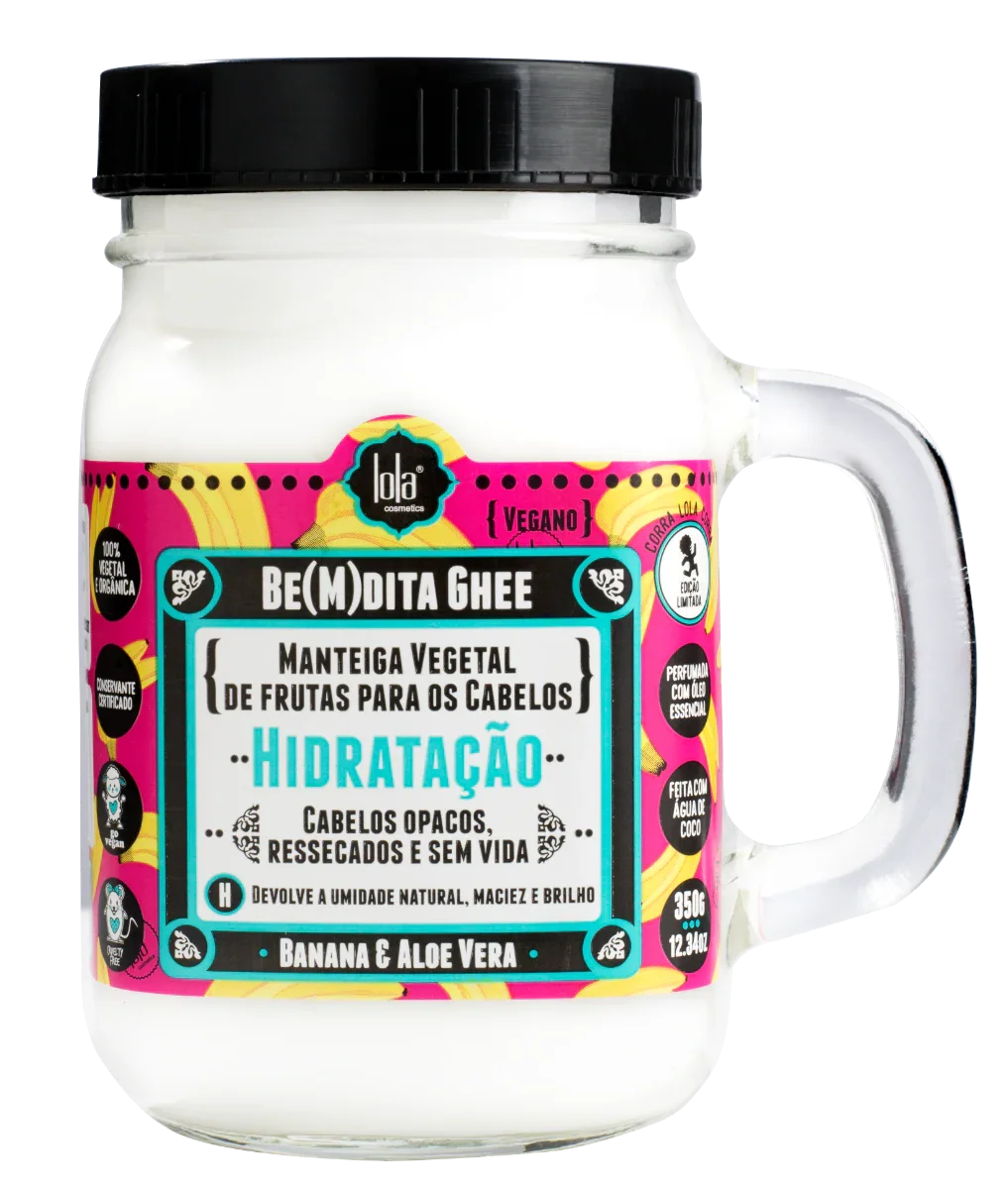 Lola Be(M)Dita Ghee Máscara Hidratação Banana E Aloe Vera 350g - Ilha dos cosméticos