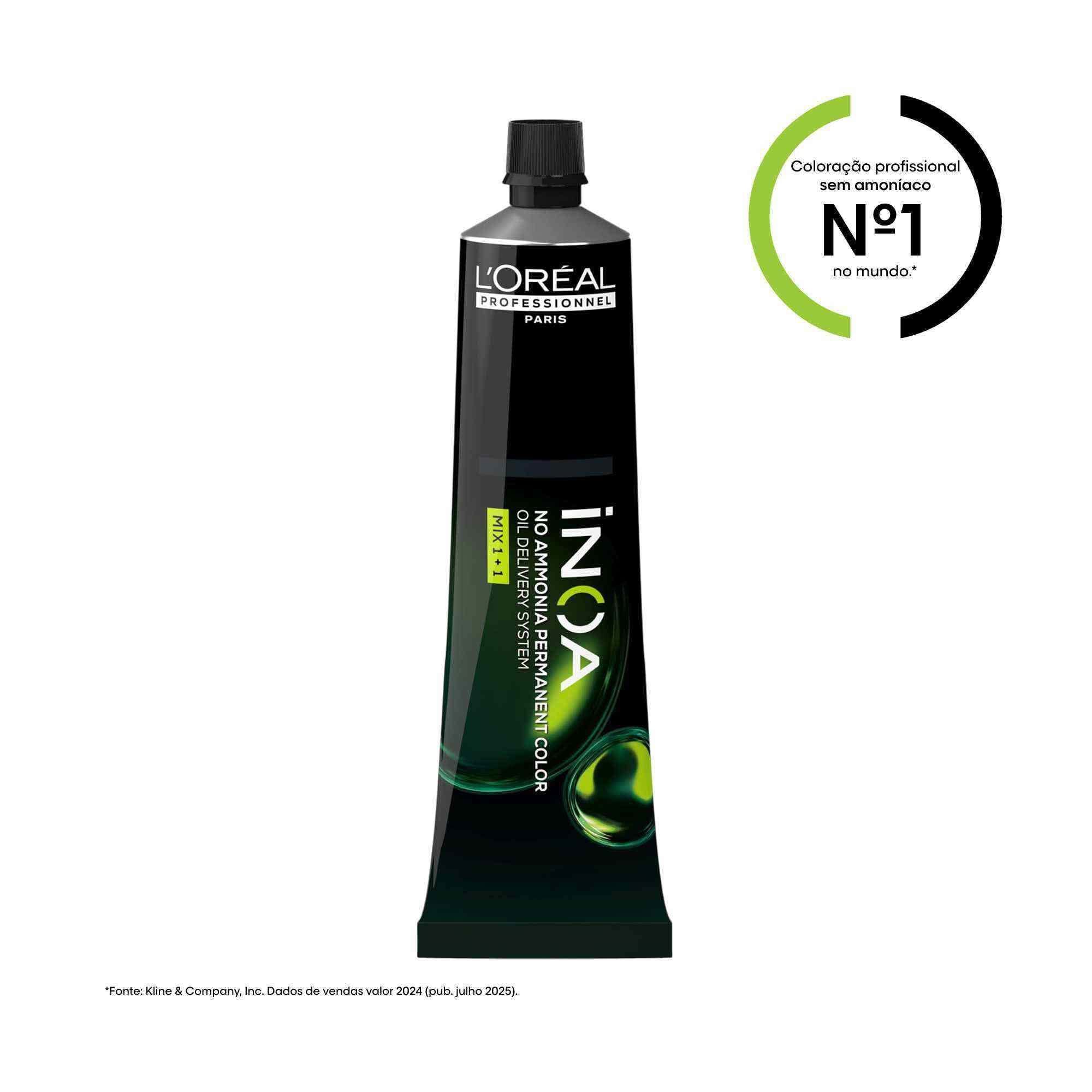 Bisnaga de coloração iNOA da L’Oréal Professionnel, 60 ml, sem amoníaco