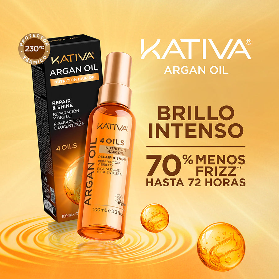 Kativa Argan Oil 4 Oils Óleo Capilar Reparação e Brilho: detalhe do produto