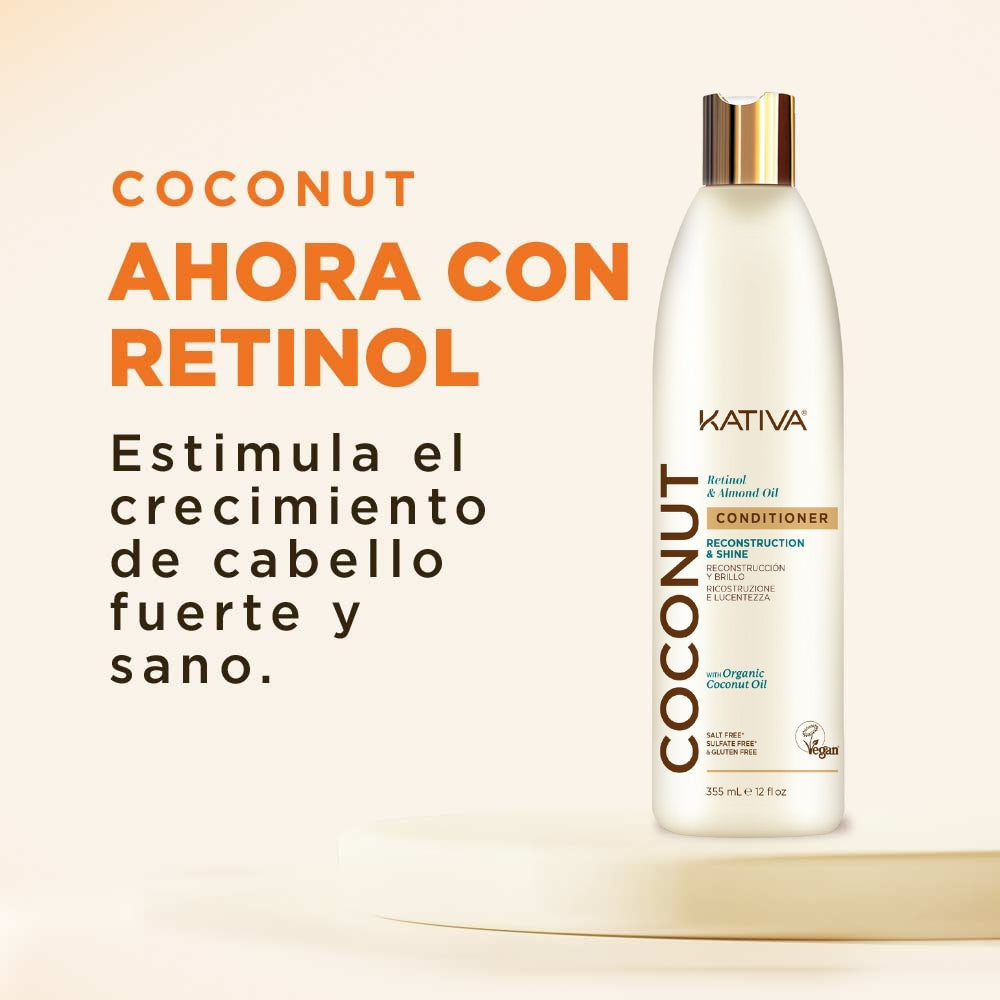 Kativa Coconut Condicionador Reconstrução e Brilho: detalhe do produto