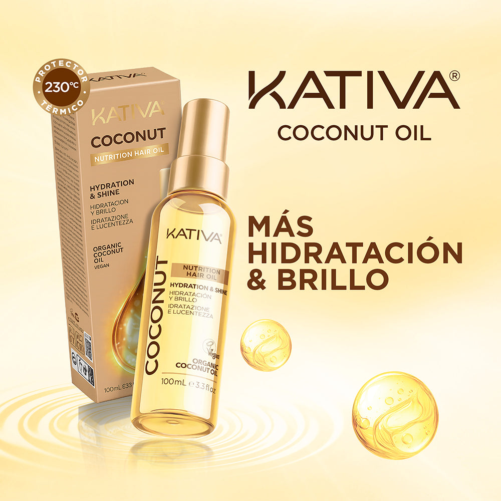 Kativa Coconut Nutrition Hair Oil Óleo Capilar Hidratação e Brilho: selos da marca