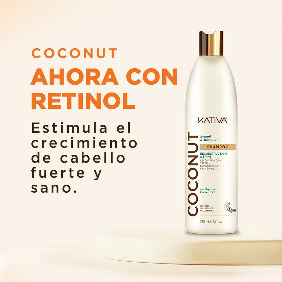 Kativa Coconut Shampoo Reconstrução e Brilho: detalhe do produto