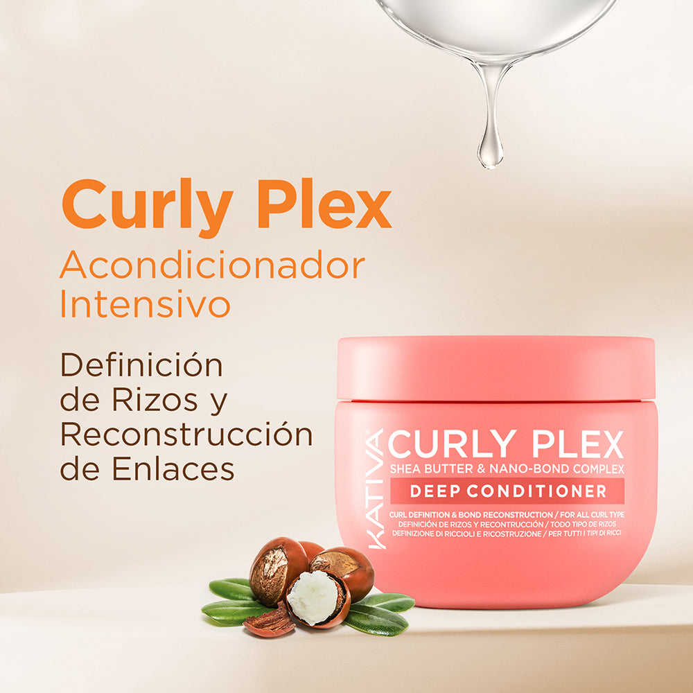 Kativa Curly Plex Deep Conditioner Condicionador e Máscara para Cachos: detalhe do produto