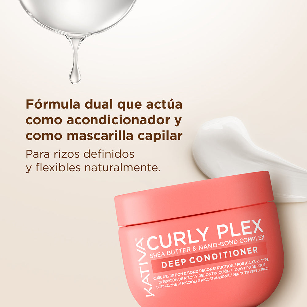 Kativa Curly Plex Deep Conditioner Condicionador e Máscara para Cachos: ingredientes em destaque