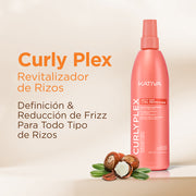 Kativa Curly Plex Next Day Curl Refresher Spray Revitalizador de Cachos: detalhe do produto