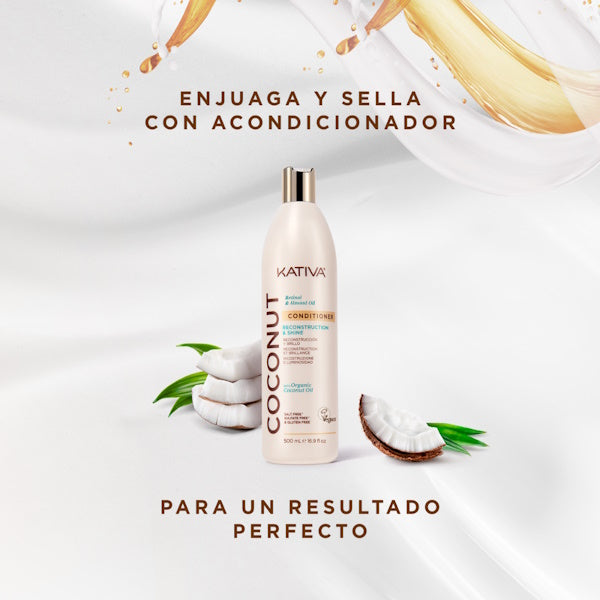Kativa Hair Cocktail Coconut & Argan Oil Pack Nutri-Reconstrução Máscara 150ml + Óleo: detalhe do produto