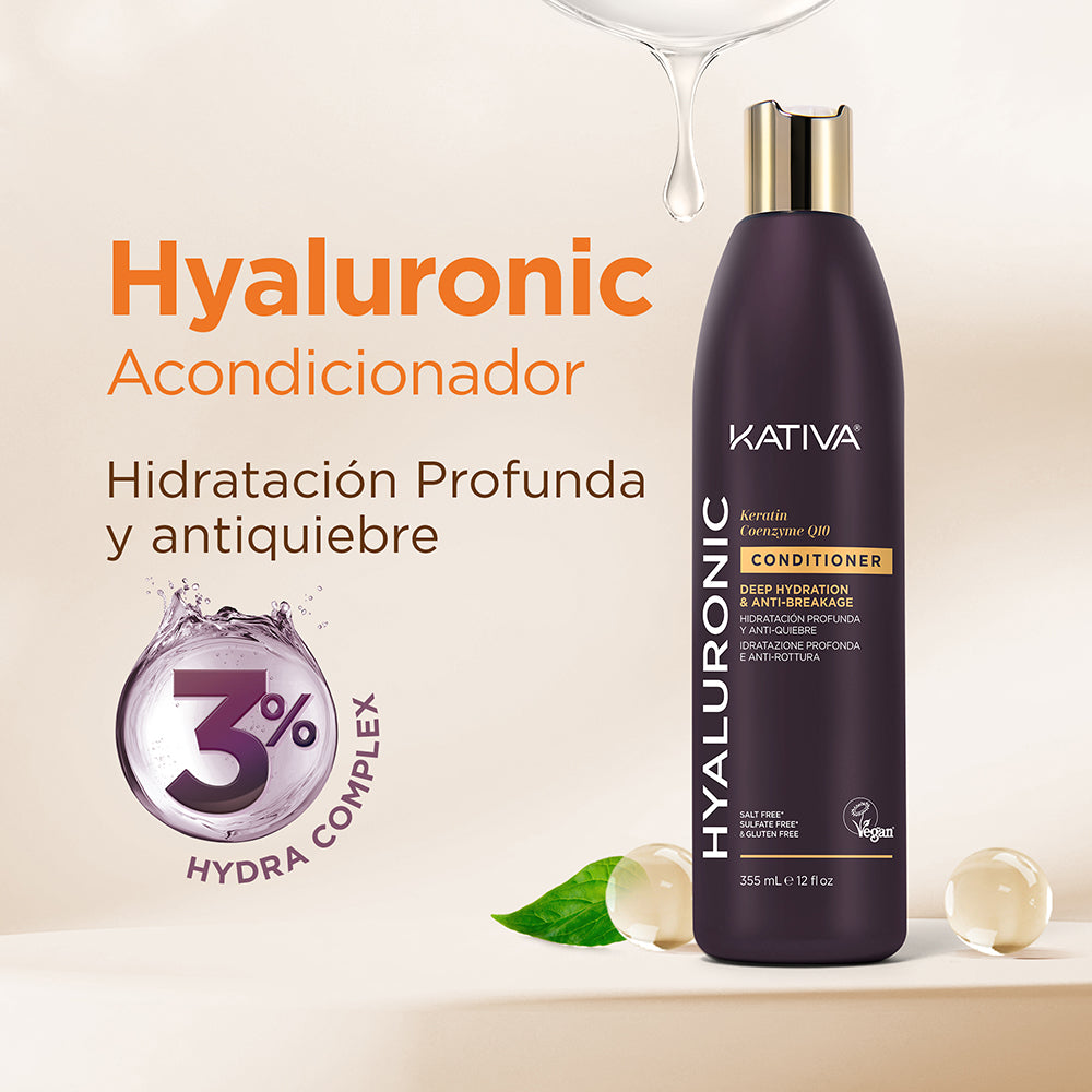 Kativa Hyaluronic Condicionador Hidratação Profunda e Antiquebra: detalhe do produto
