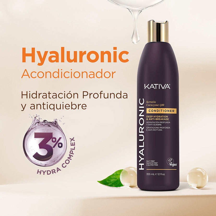 Kativa Hyaluronic Condicionador Hidratação Profunda e Antiquebra: detalhe do produto