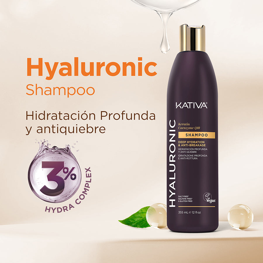 Kativa Hyaluronic Shampoo Hidratação Profunda e Antiquebra: detalhe do produto