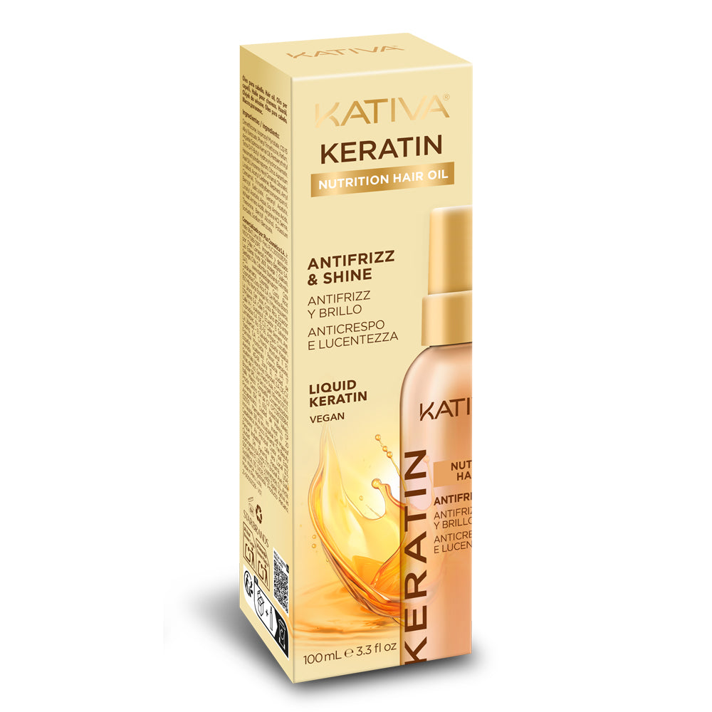 Kativa Keratin Nutrition Hair Oil Óleo Capilar Antifrizz e Brilho: selos da marca