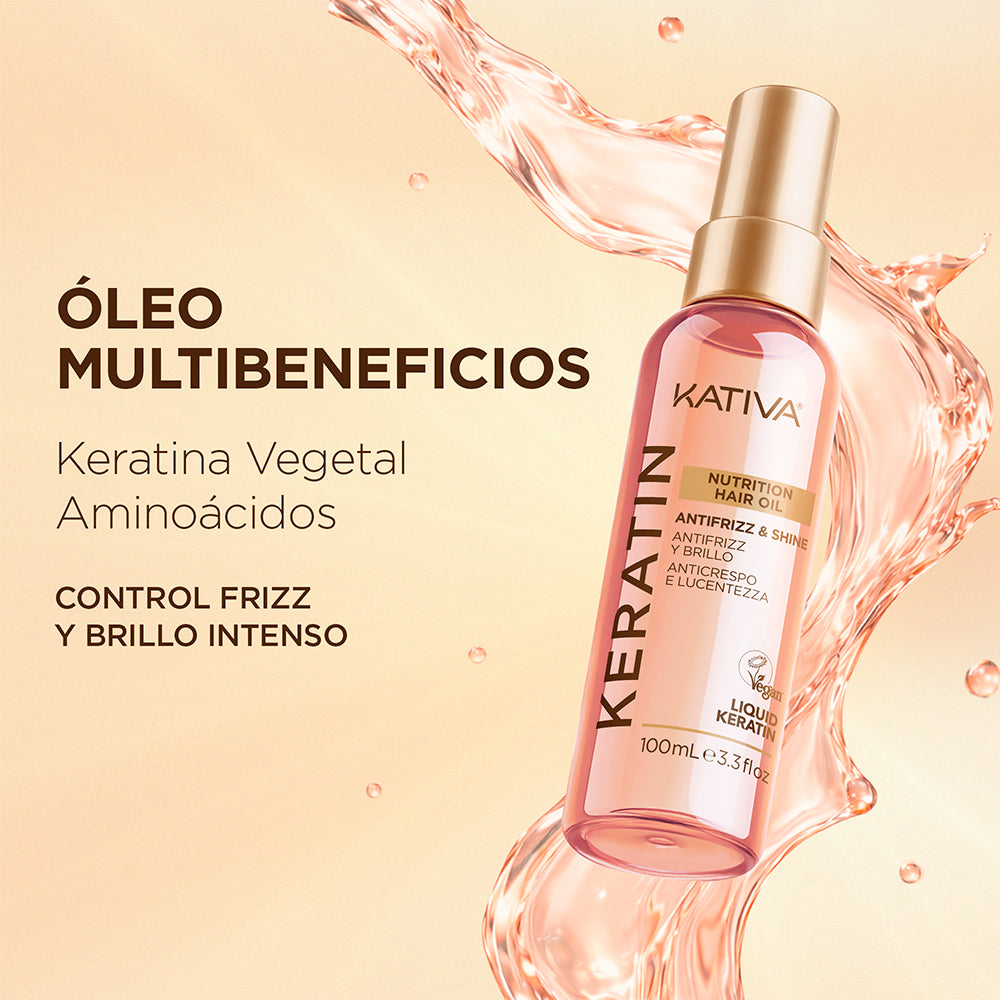 Kativa Keratin Nutrition Hair Oil Óleo Capilar Antifrizz e Brilho: benefícios