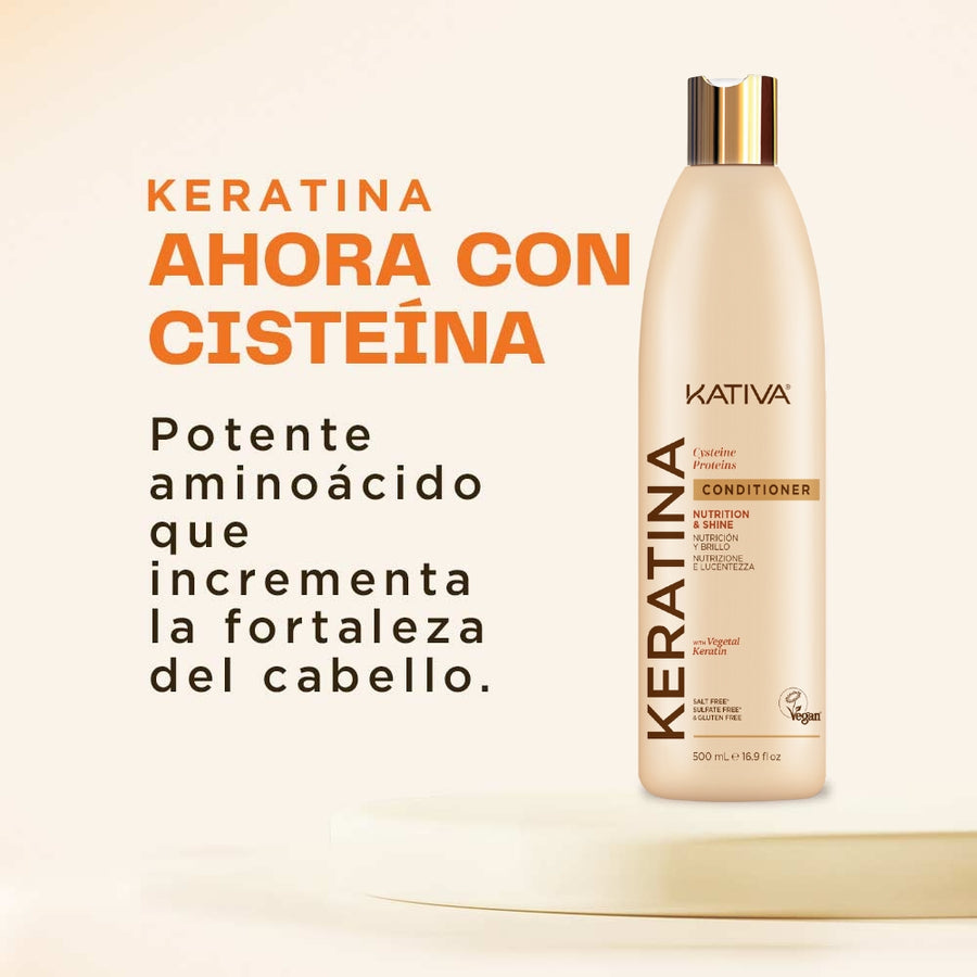 Kativa Keratina Condicionador Nutrição e Brilho: detalhe do produto