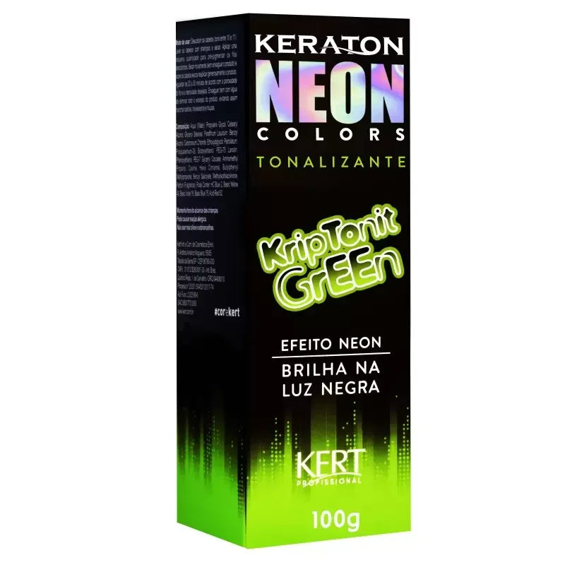 Keraton Neon Colors - Kriptonit Green 100g - Ilha dos cosméticos