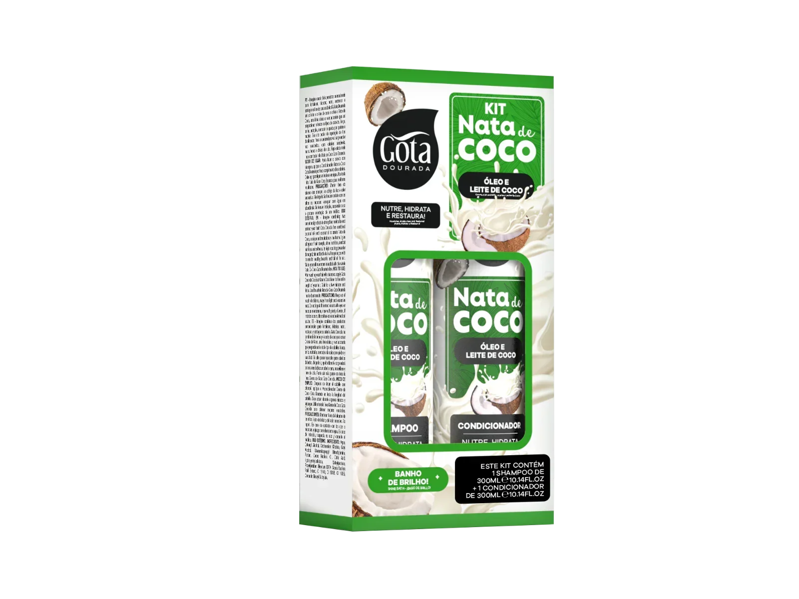 Gota Dourada Kit Nata De Coco Shampoo e Condicionador 300ml - Ilha dos cosméticos