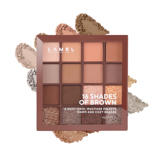 Lamel 16 Shades of Brown Paleta de Sombras em Tons Castanhos 16g