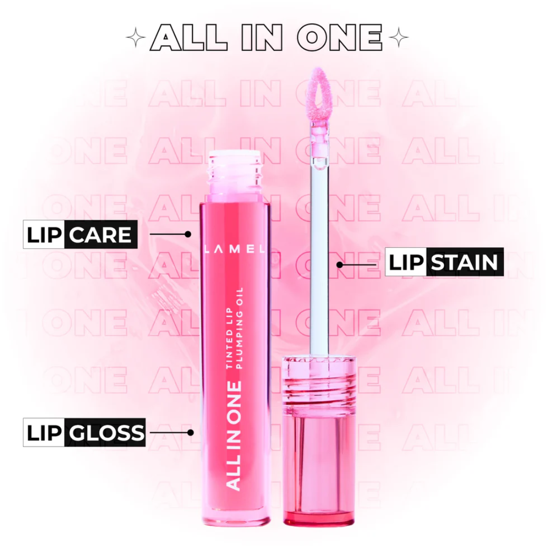 Lamel All In One Óleo Labial com Cor e Efeito Volume 3ml Nº 402, imagem da marca Lamel