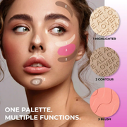 Lamel All-Over Face Paleta de Rosto para Contorno e Blush Nº 401 11,5g, imagem da marca Lamel