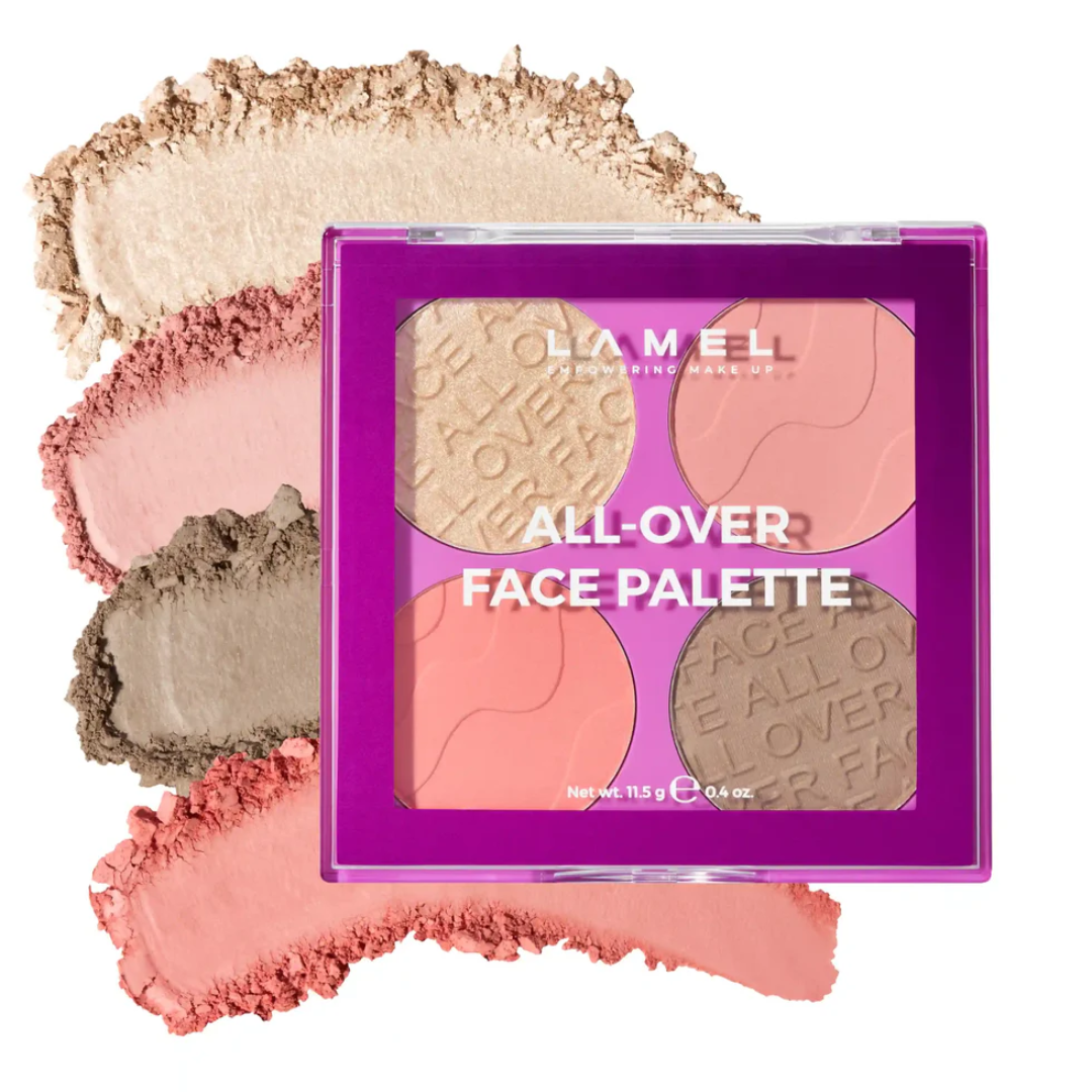 Lamel All-Over Face Paleta de Rosto para Contorno e Blush Nº 401 11,5g