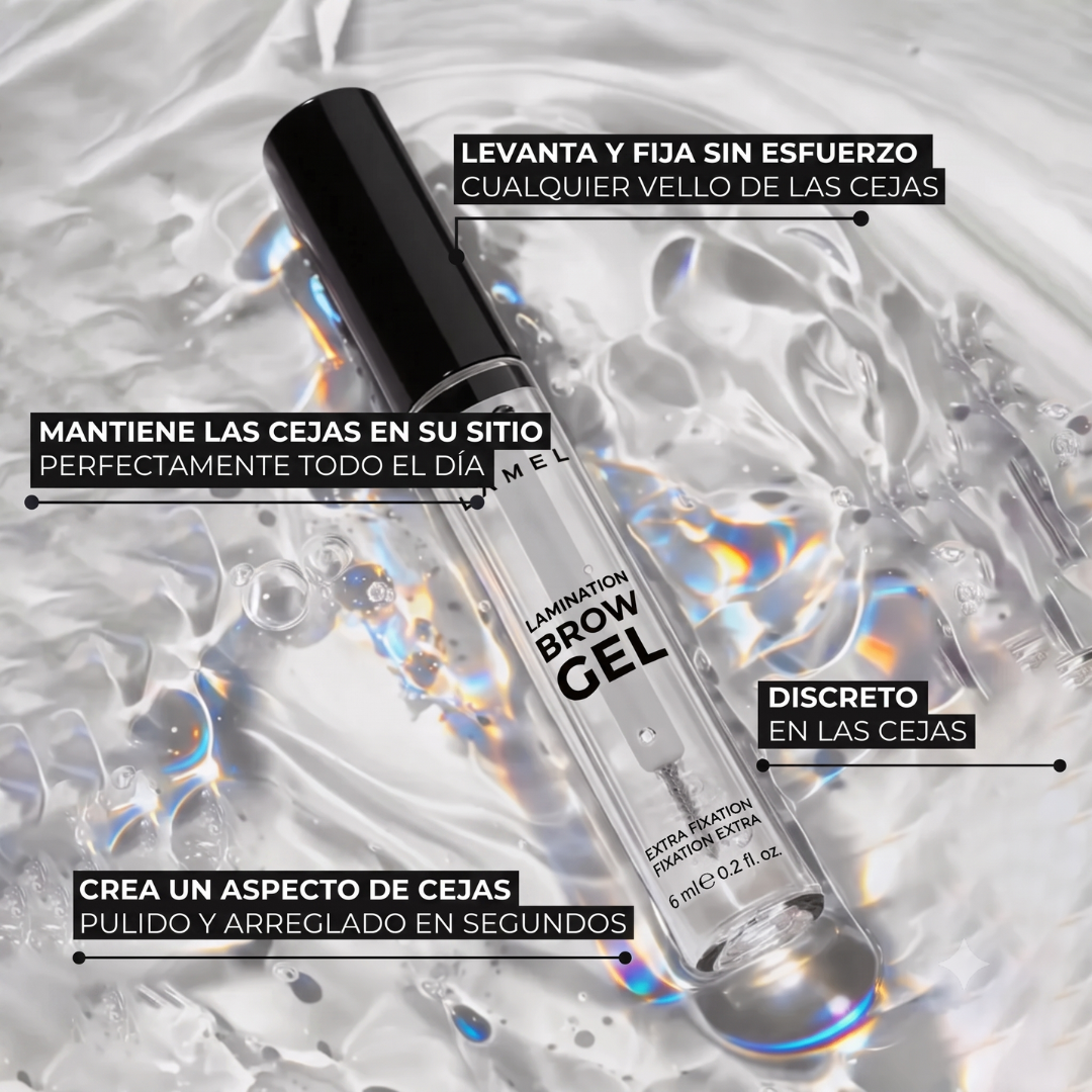 Lamel Lamination Gel Fixador de Sobrancelhas e Pestanas 6ml, painel da marca com as características