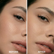 Antes e depois com Lamel Cloud Matte Base em Pó Compacto Mate 8g Nº 06