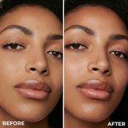 Antes e depois com Lamel Cloud Matte Base em Pó Compacto Mate 8g Nº 08