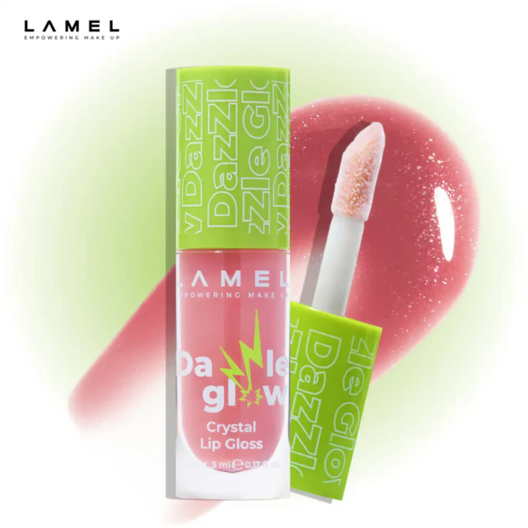 Lamel Dazzle Glow Gloss Labial de Brilho Espelhado 5ml, tom Nº 404