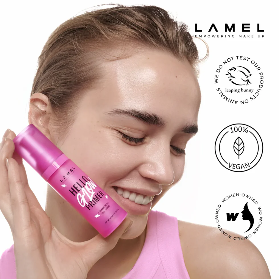 Lamel Hello Glow Primer Iluminador em Gel para Rosto 30ml, imagem da marca Lamel