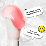 Lamel Let's Glaze Óleo Labial Hidratante com Brilho 4ml Nº 401, painel da marca com as características