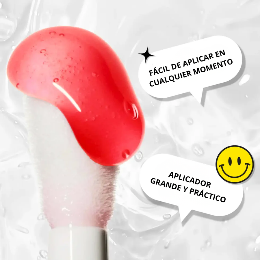 Lamel Let's Glaze Óleo Labial Hidratante com Brilho 4ml Nº 403, painel da marca com as características