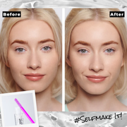 Antes e depois com Lamel Liquid Brow Soap Gel Fixador de Sobrancelhas 4,5ml
