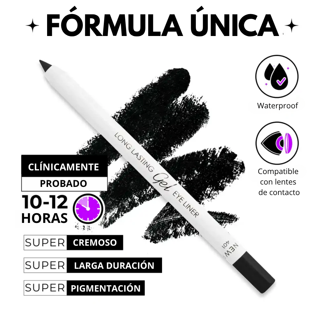 Lamel Gel Eye Liner Lápis de Olhos de Longa Duração 1,8g Nº 401, painel da marca com as características
