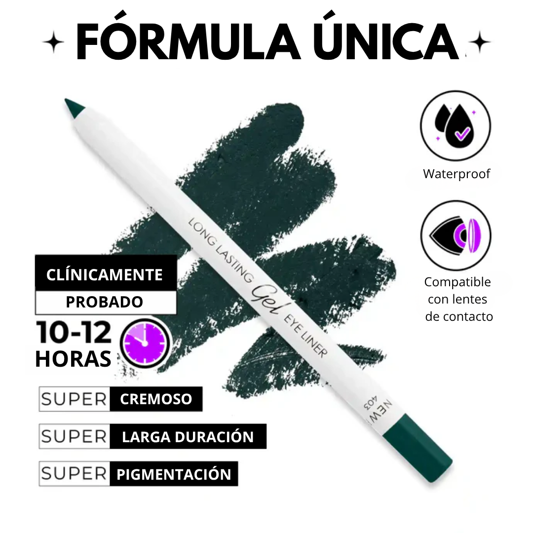 Lamel Gel Eye Liner Lápis de Olhos de Longa Duração 1,8g Nº 403, painel da marca com as características