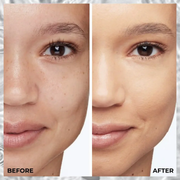 Antes e depois com Lamel Smart Skin Corretor Iluminador com Ácido Hialurónico 15ml Nº 401