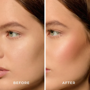 Antes e depois com Lamel Sunkissed Bronzer Compacto Mate Nº 401 10g