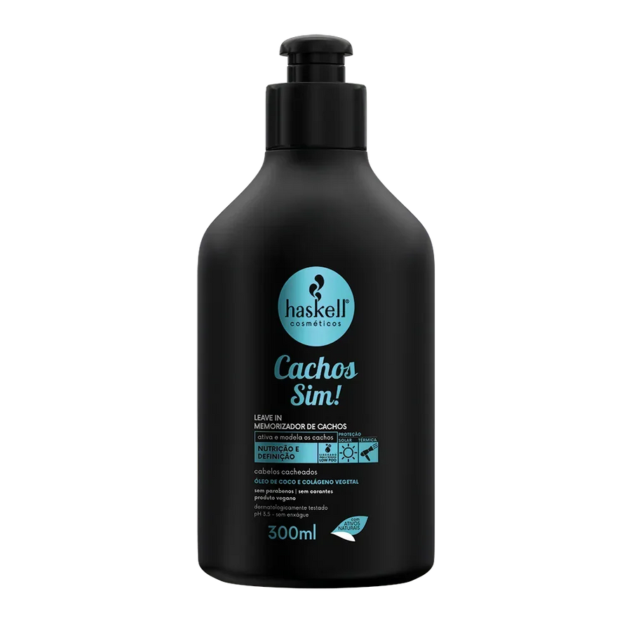 Haskell Cachos Sim Leave In Memorizador 300ml - Ilha dos cosméticos