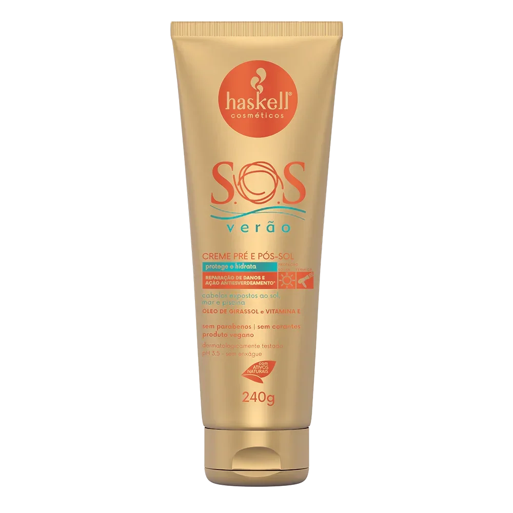 Haskell S.O.S Verão Creme Pré e Pós Sol 240g - Ilha dos cosméticos