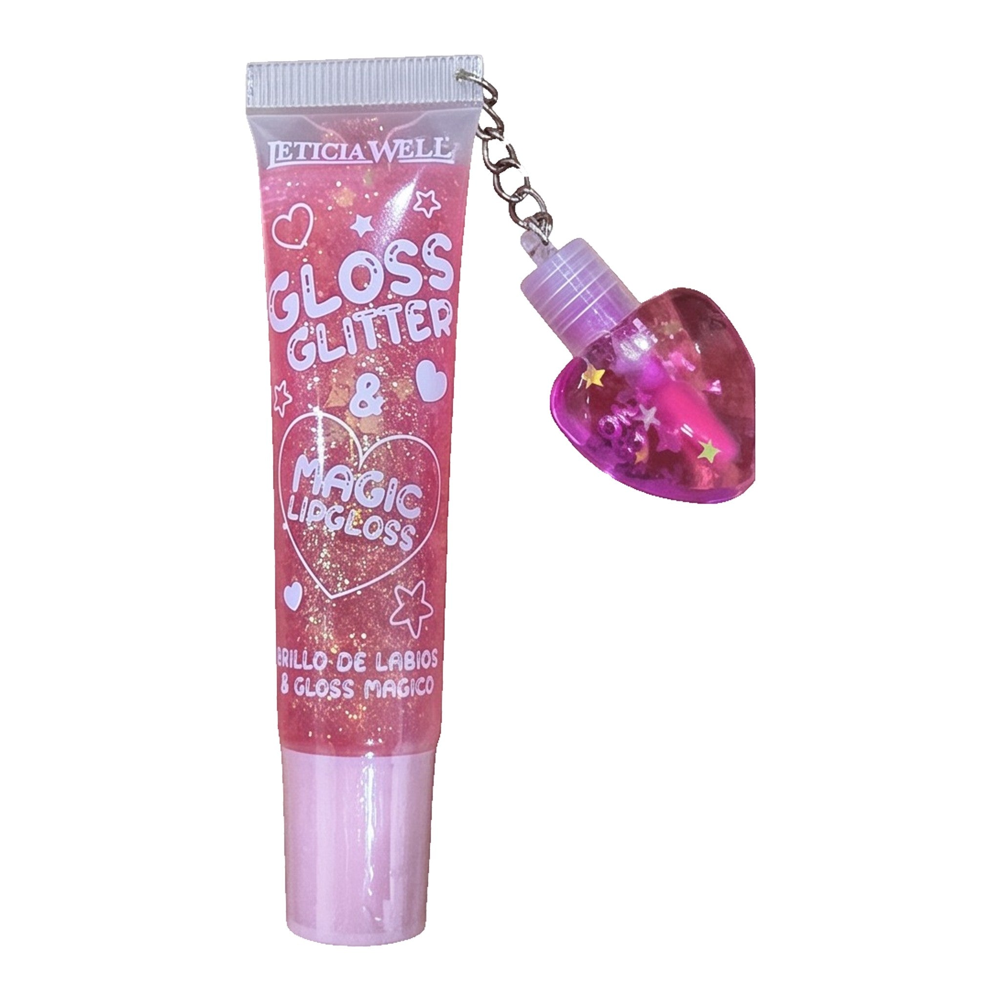 Leticia Well Gloss Glitter e Magic Lipgloss com Pendente Coração 15ml — foto 5