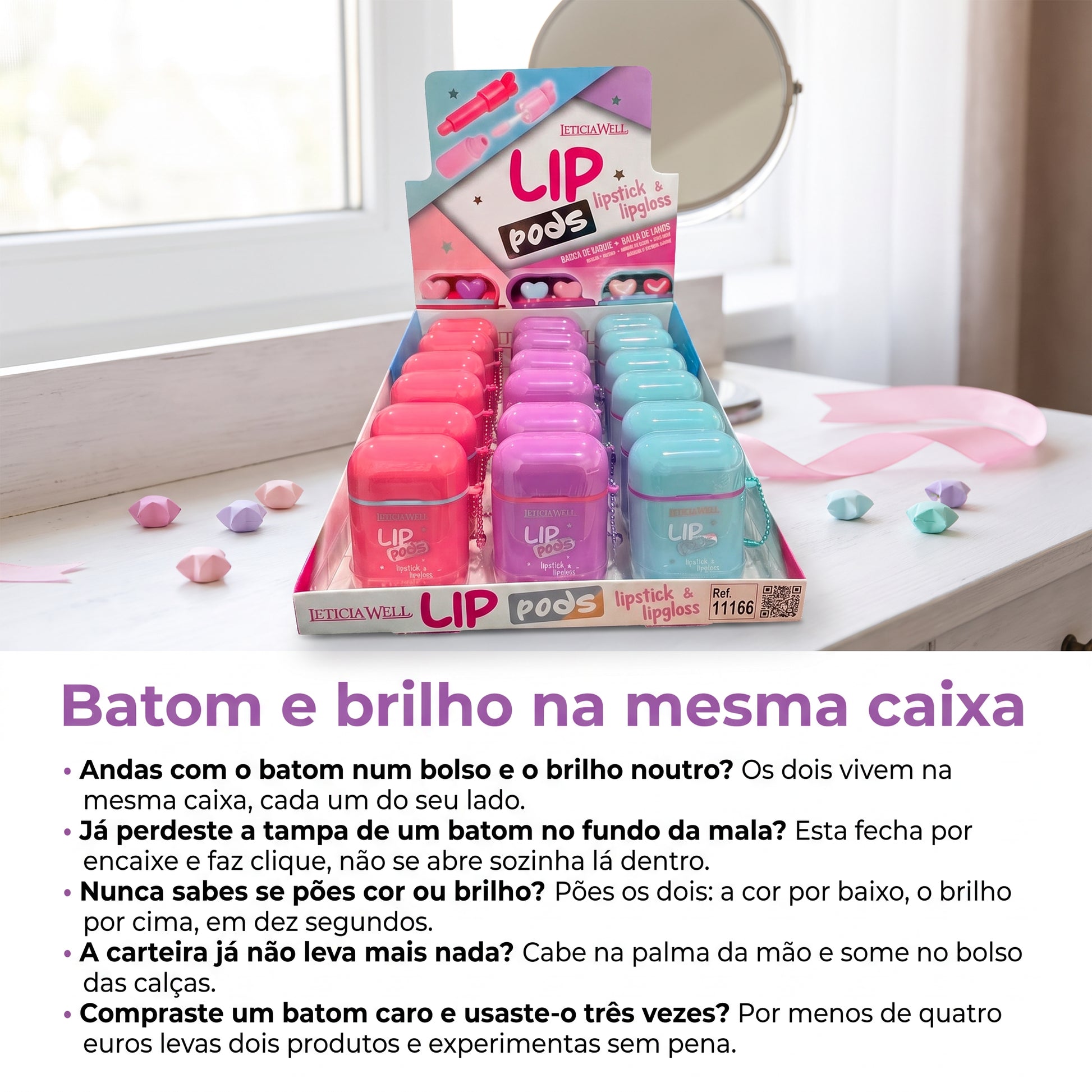 Leticia Well Lip Pods Batom e Brilho de Lábios em Caixa — foto 2
