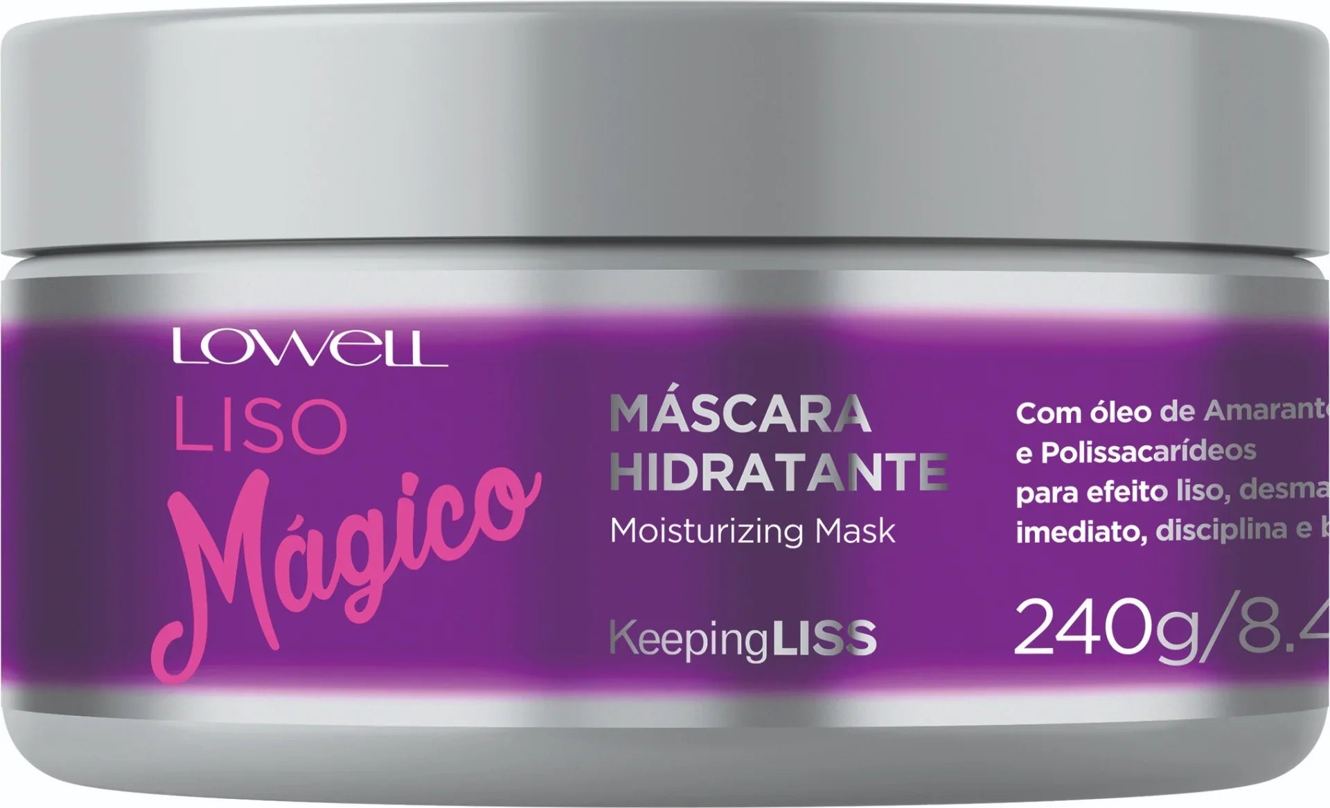 Lowell Liso Mágico Máscara Hidratante 240g - Ilha dos cosméticos