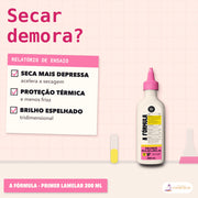 Primer A Fórmula Lola Brilho Lamelar Proteção Térmica: apresentação, seca mais depressa e brilho espelhado