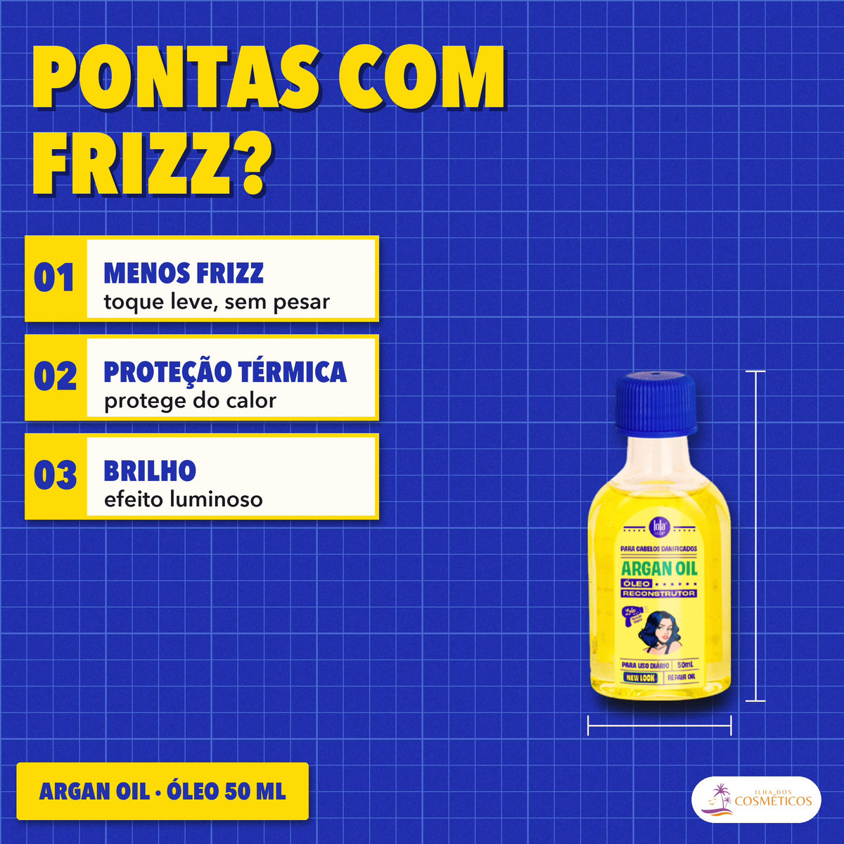 Óleo Argan Oil Lola Reconstrutor Toque Seco: apresentação, com o que a fórmula faz pelo fio