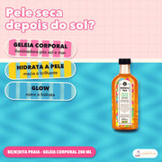 Geleia Corporal Iluminadora Be(M)dita Praia Lola: apresentação, hidrata a pele e deixa-a macia e brilhante