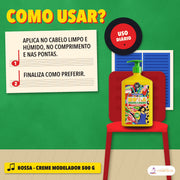 Creme Modelador Bossa Lola Crespos e Cachos: como usar o frasco de 500 g, passo a passo, de uso diário