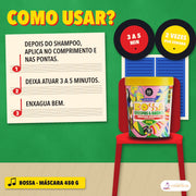 Máscara Bossa Lola Nutritiva Crespos e Cachos: como usar, 3 a 5 minutos, duas vezes por semana