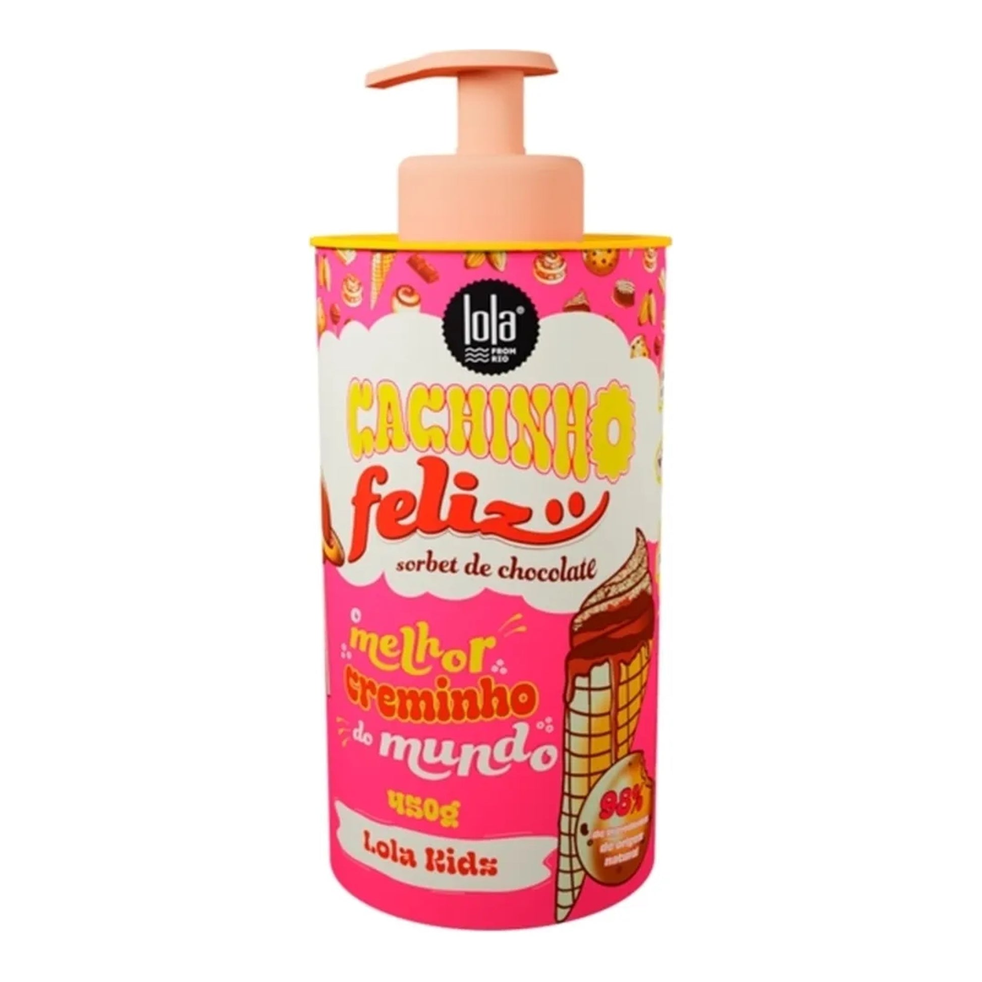 Lola Cachinho Feliz Chocolate Creme para Pentear 450g — foto oficial da marca