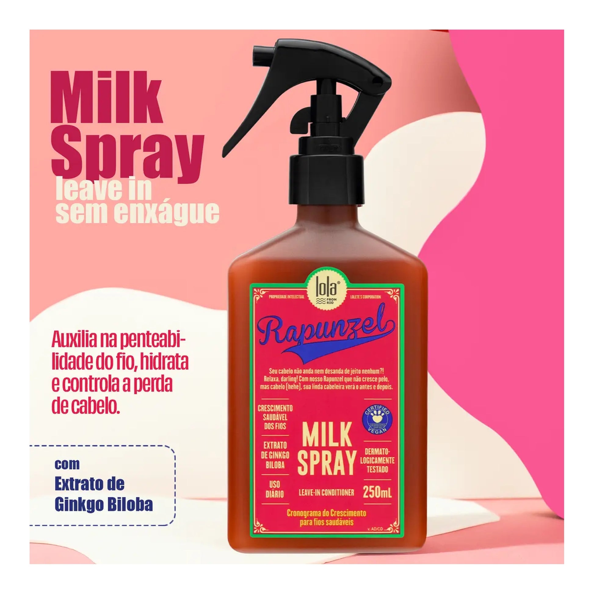 Lola Rapunzel Milk Spray Leave-in Anti-Queda 250ml — foto oficial da marca