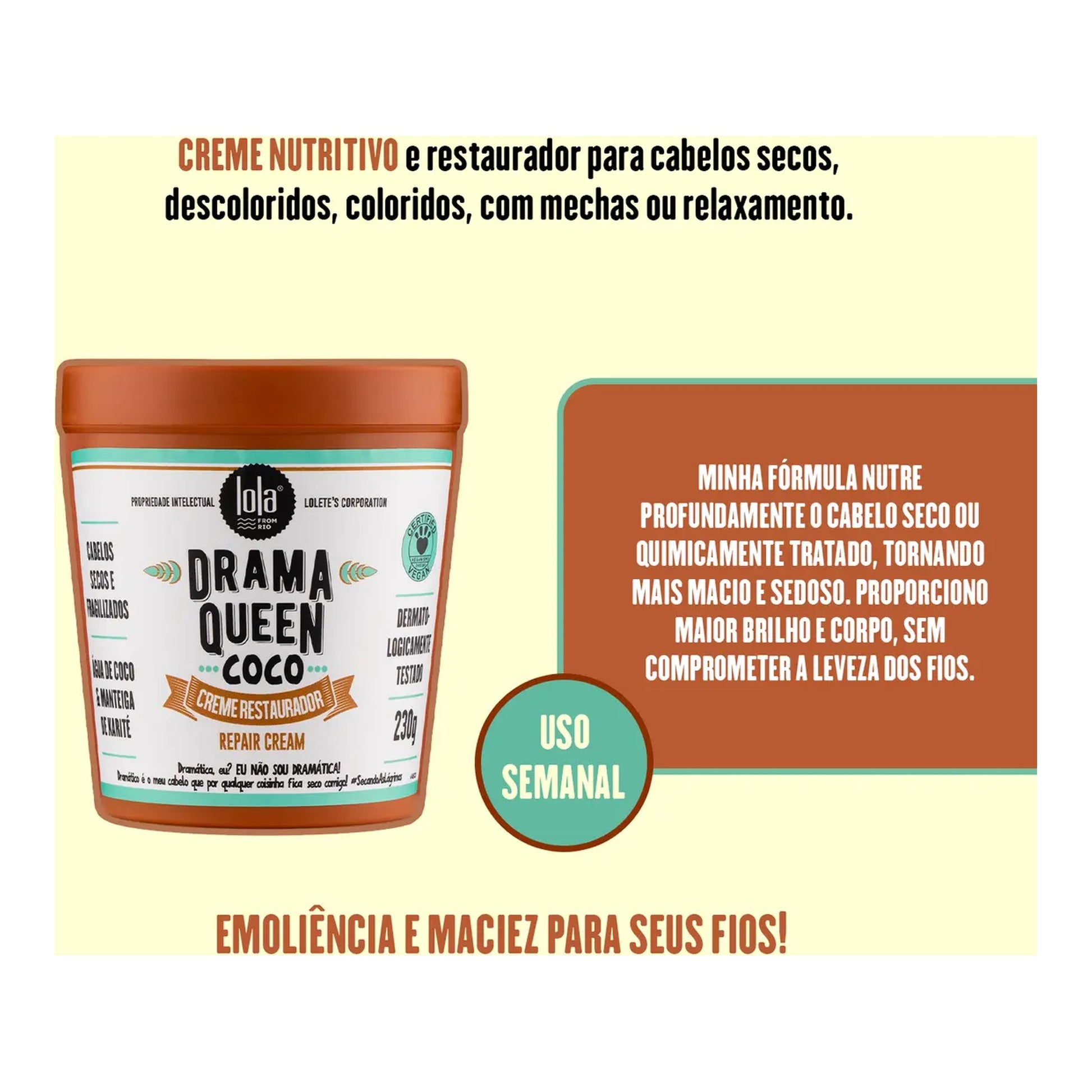 Lola Drama Queen Coco  Máscara 230g — foto oficial da marca