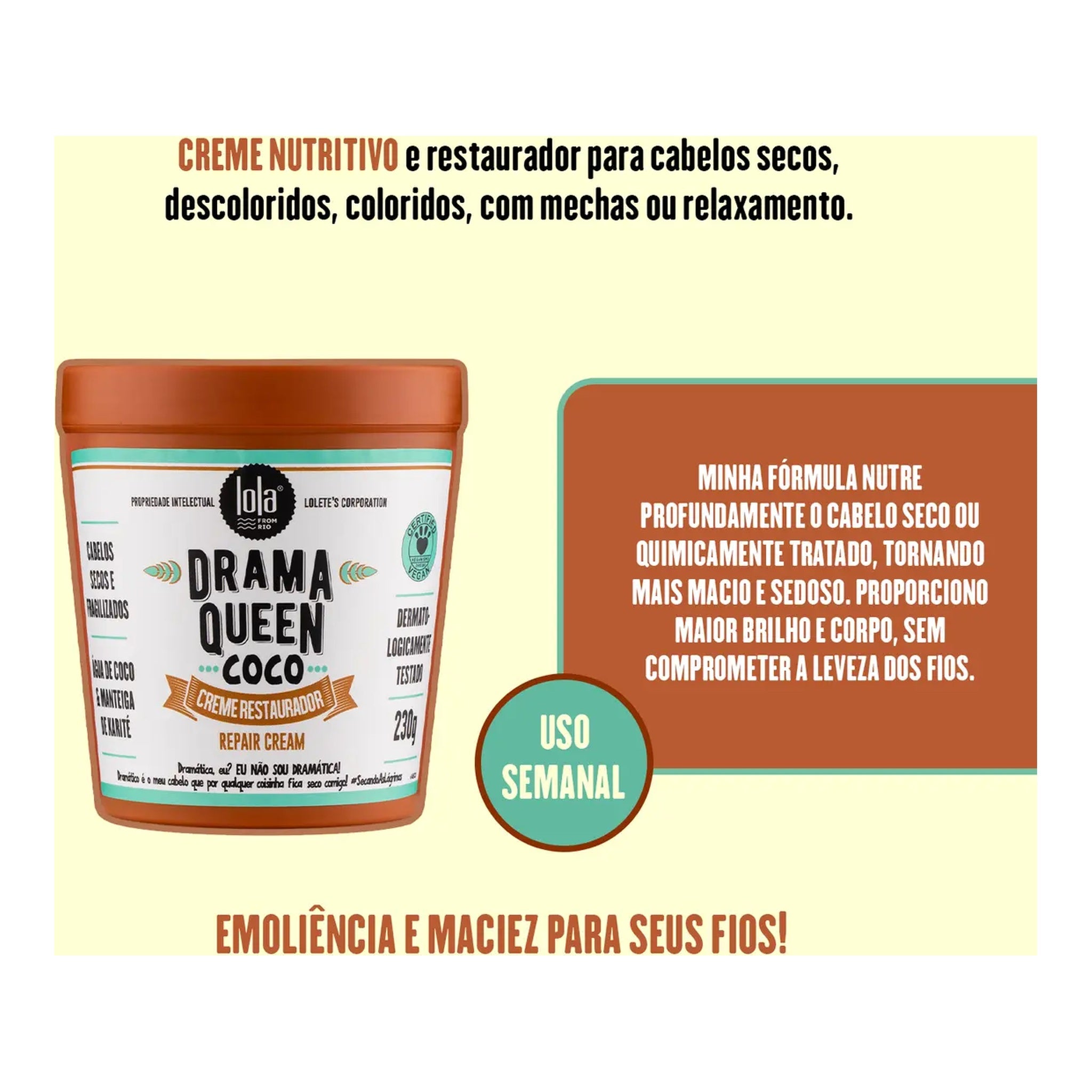 Lola Drama Queen Coco  Máscara 230g — foto oficial da marca